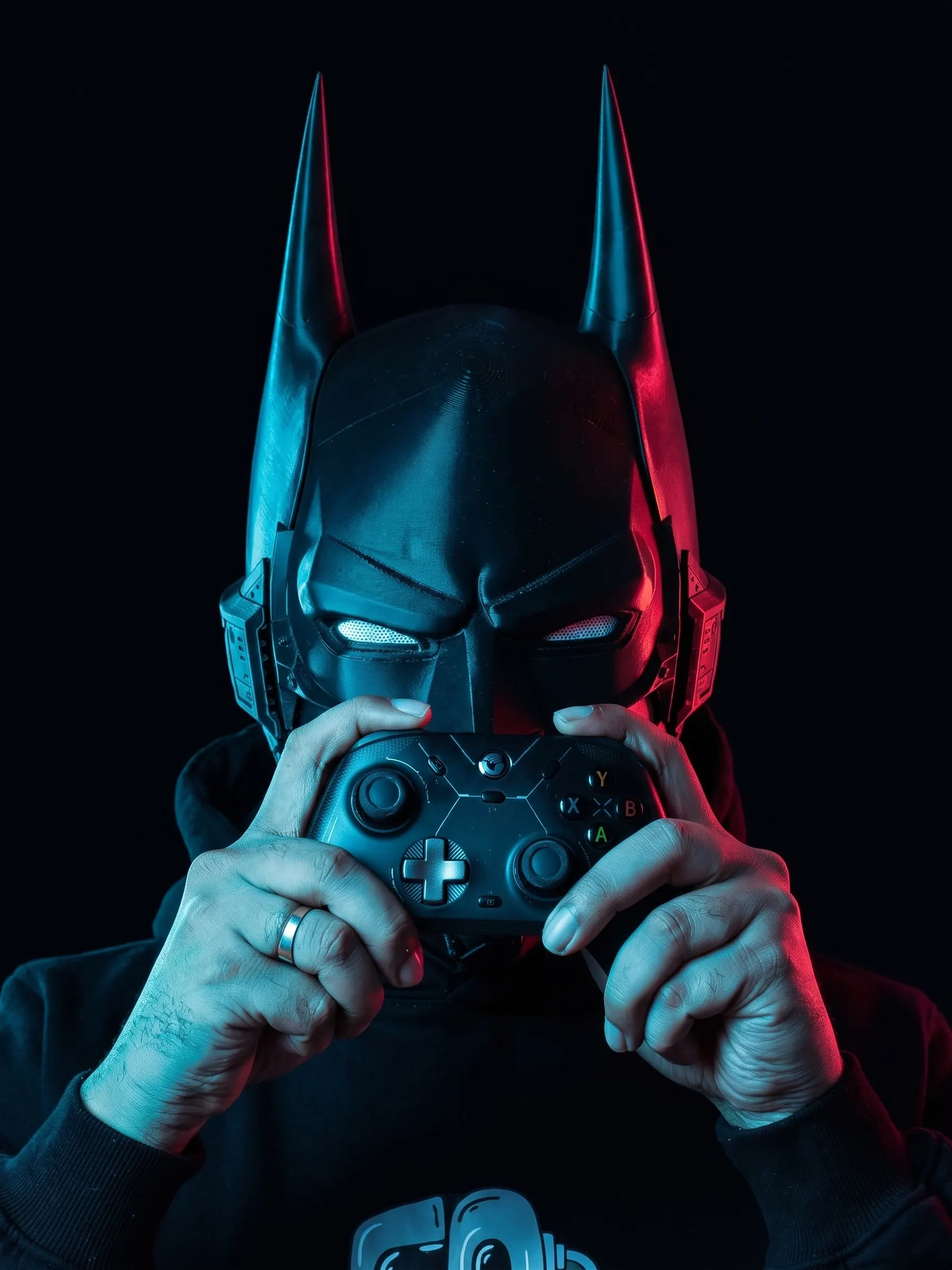 Arkade Knight holding a controller