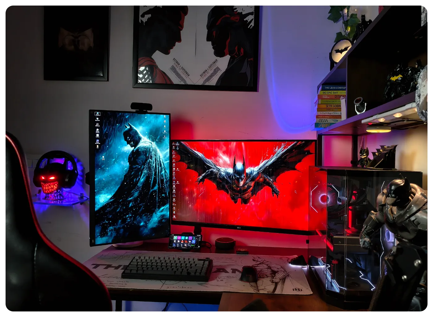 The core rig tower and lighting